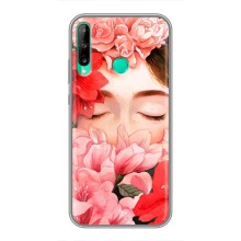 Чехлы (ART) Цветы на Huawei P40 Lite e (VPrint) (Глаза в цветах)