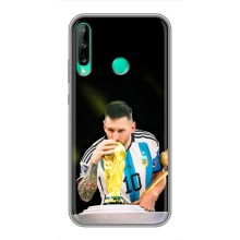 Чехлы для Huawei P40 Lite e (Leo чемпион) (AlphaPrint) – Кубок Месси