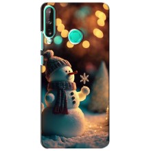 Чехлы на Новый Год Huawei P40 Lite e – Снеговик праздничный