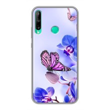 Чехлы с Цветами для Huawei P40 Lite e (VPrint) – Бабочка на цветочке