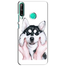 Чехол с Хаски для Huawei P40 Lite e - (AlphaPrint) (Хаски улыбака)