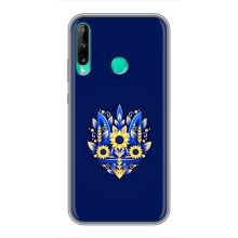 Чехлы для Huawei P40 Lite e  Укр. Символика (AlphaPrint) (Цветочный Герб)