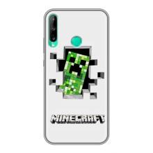 Чохол Майнкрафт на Huawei P40 Lite e (AlphaPrint) Minecraft (кріпер Майнкрафт)