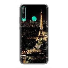 Чехол Эйфелева Башня для Huawei P40 Lite e - (AlphaPrint) (Ночной Париж)