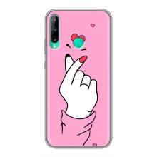 Чехол с принтом для Huawei P40 Lite e (AlphaPrint - Знак сердечка) – Знак Love