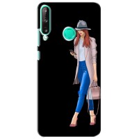Чехол с картинкой Модные Девчонки Huawei P40 Lite e – Девушка со смартфоном