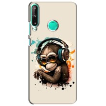 Чохол з Мавпами Huawei P40 Lite e - (AlphaPrint) – Макака в навушниках