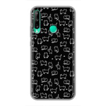 Чехол с принтом для Huawei P40 Lite e (AlphaPrint) Модные коты – Меленькие котики