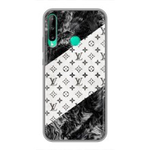 Чехол Стиль Louis Vuitton на Huawei P40 Lite e (LV на белом)