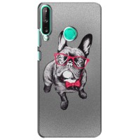 Чехол (ТПУ) Милые собачки для Huawei P40 Lite e (Бульдог в очках)