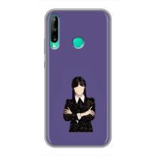 Чохли Венсдей на Huawei P40 Lite e Уенсдей (AlphaPrint) (Венздей у чорному)