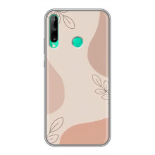 Чехол цветочный дизайн для Huawei P40 Lite e – Коричневый фон