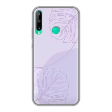 Чехол цветочный дизайн для Huawei P40 Lite e – Монстера фиолетовая