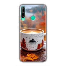 Чехол с уникальным дизайном «Осень с кофе» для Huawei P40 Lite e – Кофе на природе