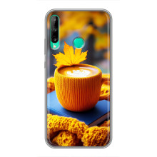 Чехол с уникальным дизайном «Осень с кофе» для Huawei P40 Lite e – Кофе с жёлтым