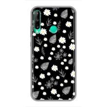 Чехлы с тематикой "ЦВЕТЫ" на Huawei P40 Lite e (цветение на чорном)