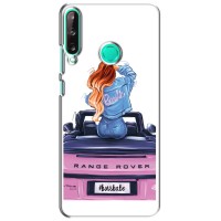 Силиконовый Чехол на Huawei P40 Lite e с картинкой Стильных Девушек (Девушка на машине)