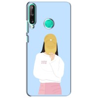Силіконовый Чохол на Huawei P40 Lite e з картинкой Модных девушек (Жовта кепка)