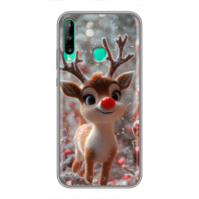 Яркий чехол для Huawei P40 Lite e с Зимними Оленятами