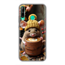Друкований чохол 'Звірята з кавою' для Huawei P40 Lite e – Мишка з кавою