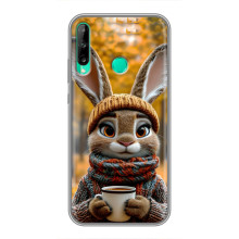 Друкований чохол 'Звірята з кавою' для Huawei P40 Lite e – Зайчик з кавою