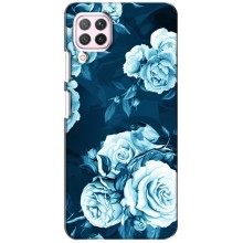 Чехлы (ART) Цветы на Huawei P40 Lite (VPrint) (Голубые Бутоны)