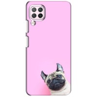 Бампер для Huawei P40 Lite с картинкой "Песики" – Собака на розовом