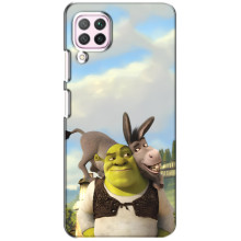 Чехол с мультфильмом Шрек на Huawei P40 Lite – Шрек и осел