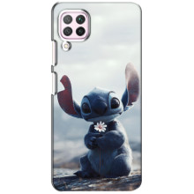 Чехол с рисунком Стич для Huawei P40 Lite – Стич с цветочком