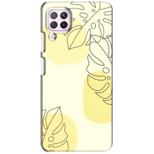 Силиконовый чехол с принтом в цветах на Huawei P40 Lite