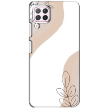Силиконовый чехол с принтом в цветах на Huawei P40 Lite – Нюдовый дизайн