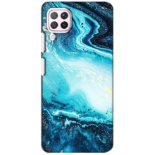 Мраморный чехол на Huawei P40 Lite (VPrint) (Голубой мрамор)