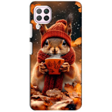 Печатный чехол «Зверята с кофе» для Huawei P40 Lite – Белка с кофе