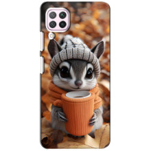 Печатный чехол «Зверята с кофе» для Huawei P40 Lite