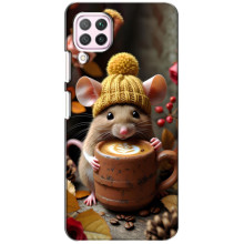 Печатный чехол «Зверята с кофе» для Huawei P40 Lite – Медведь с кофе