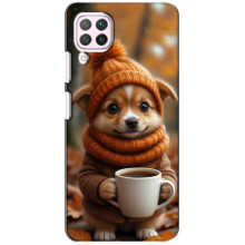 Печатный чехол «Зверята с кофе» для Huawei P40 Lite – Песик с кофе