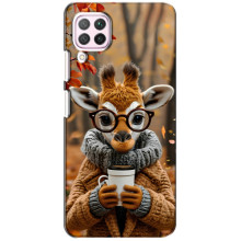Печатный чехол «Зверята с кофе» для Huawei P40 Lite – Жираф с кофе