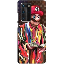 Брендновые Чехлы для Huawei P40 Pro - (PREMIUMPrint) (Mario LV)