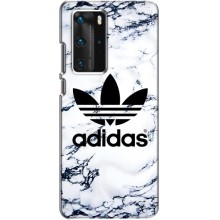 Чехлы Адидас для Huawei P40 Pro (AlphaPrint) (Адидас на мраморе)