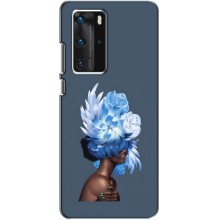 Чехлы (ART) Цветы на Huawei P40 Pro (VPrint) (Цветы на голове)