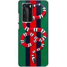 Чохли  GUCCI для Хуавей П40 Про (AlphaPrint) (Gucci змія)
