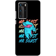 Чехлы Мистер Бист для Хуавей П40 Про (logo Mr beast)