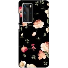 Чехлы с Цветами для Huawei P40 Pro (VPrint) (Розочки)