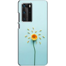 Чехлы с Цветами для Huawei P40 Pro (VPrint) (Желтый цветок)