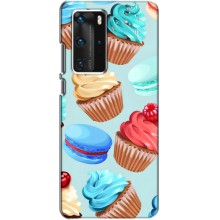 Чехлы с Фруктами для Huawei P40 Pro (VPrint) (Кексики)