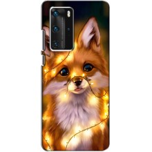 Чохли з картинкою Лисичка для Huawei P40 Pro (VPrint) (Лисичка в гірляндах)