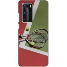 Чехлы с принтом Спортивная тематика для Huawei P40 Pro (Ракетки теннис)