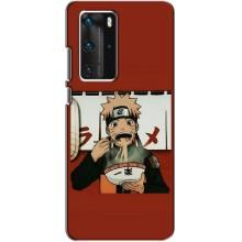 Чехлы с тематикой АНИМЕ для Хуавей П40 Про (VPrint) – Наруто с лапшой