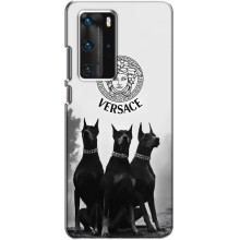 Чехлы VERSACE для Хуавей П40 Про (PREMIUMPrint) (Доберман Версаче)