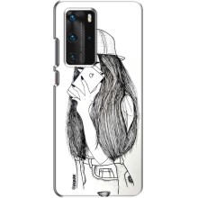 Чехол с печатью для Huawei P40 Pro - (Мода) (AlphaPrint) (Фото девочки)